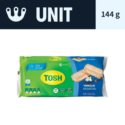 Tosh Vanilla Sandwich Biscuits (144g)