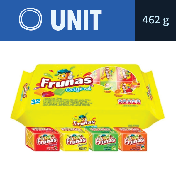 Frunas Original / Cheewy Fruit Candies (462g)