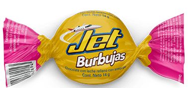 Jet Burbujas Milk chocolate filled with arequipe x 12  (168g)